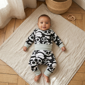 panda bord-côte gris-vert – Ensemble évolutif bébé
