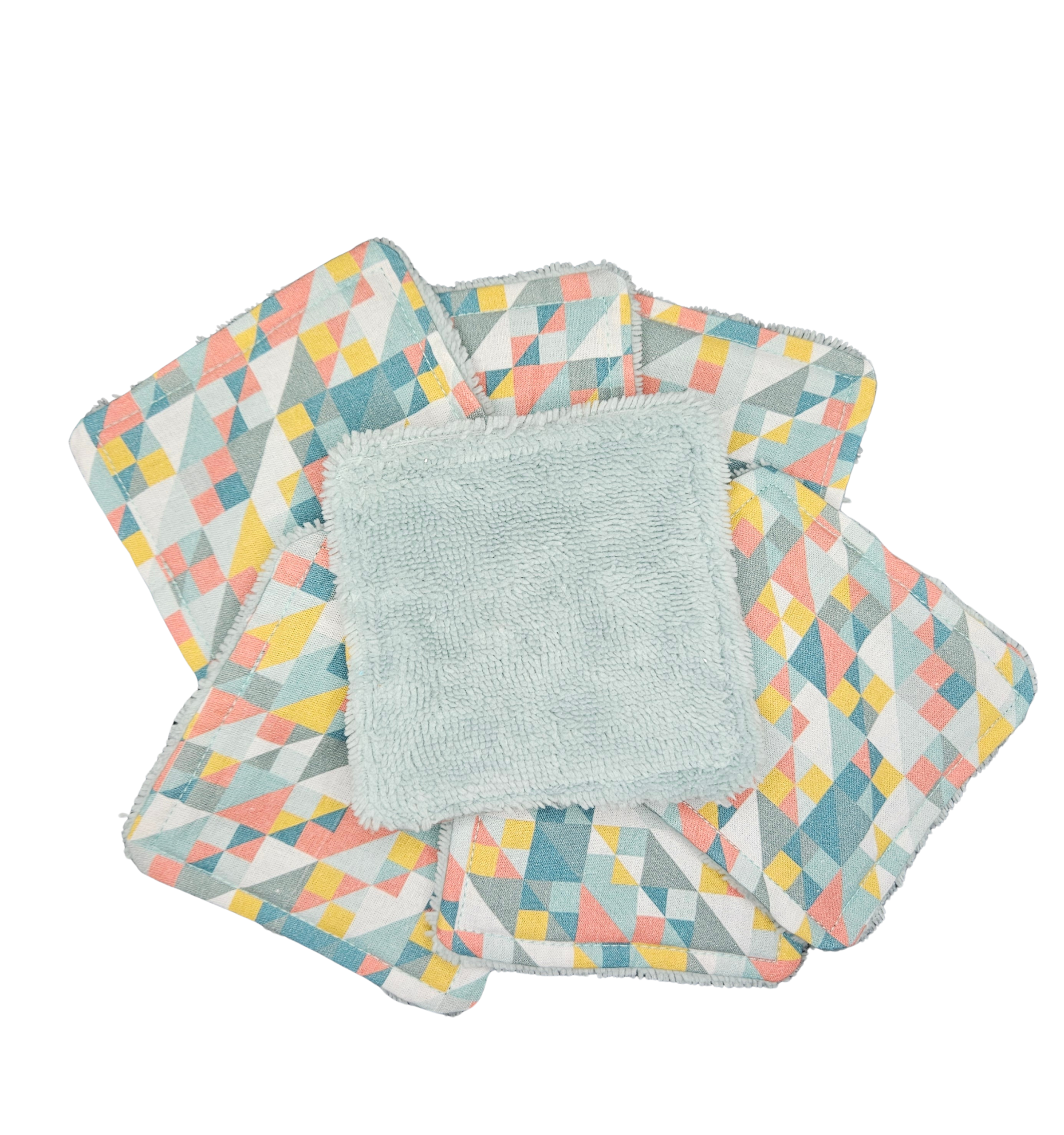 Lot de 7 cotons lavables - Cubes géométrique – Image 2