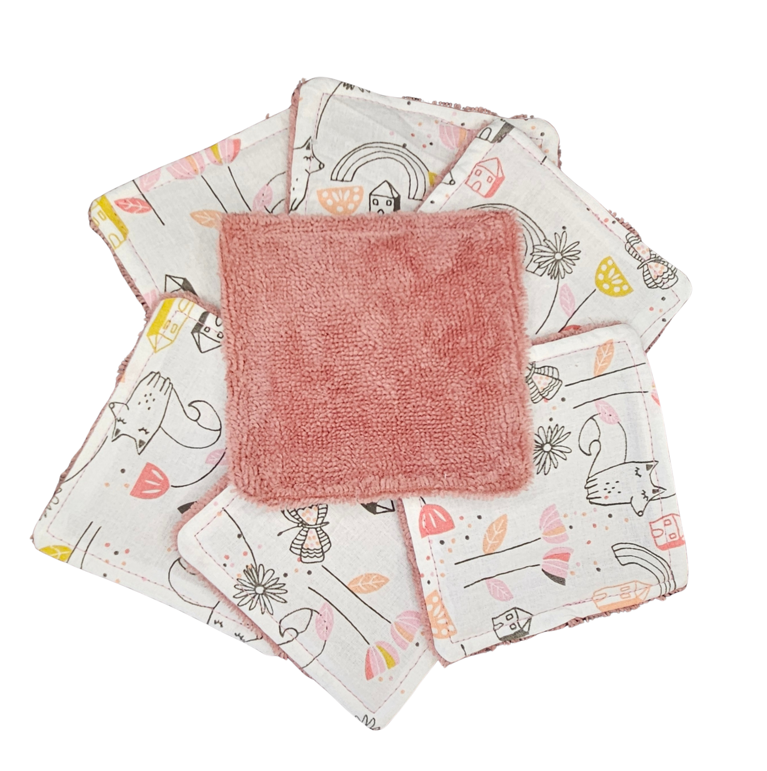 Lot de 7 cotons lavables - Renard rose – Image 2