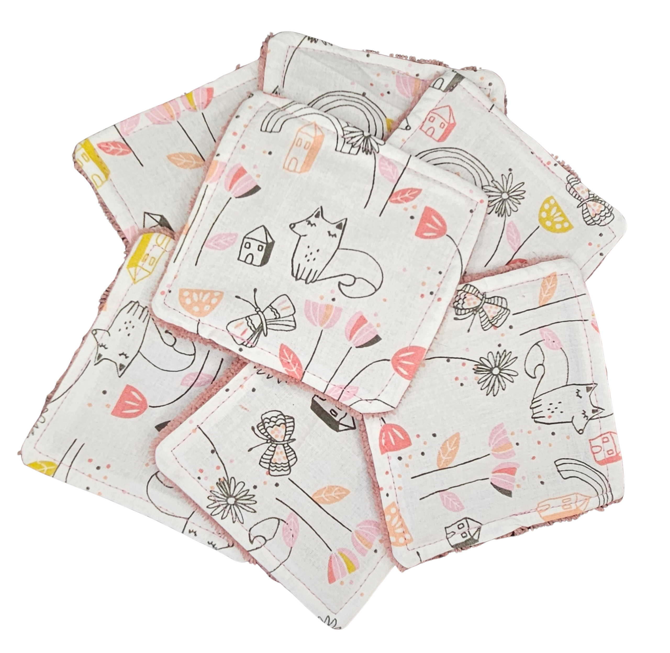 Lot de 7 cotons lavables - Renard rose – Image 4
