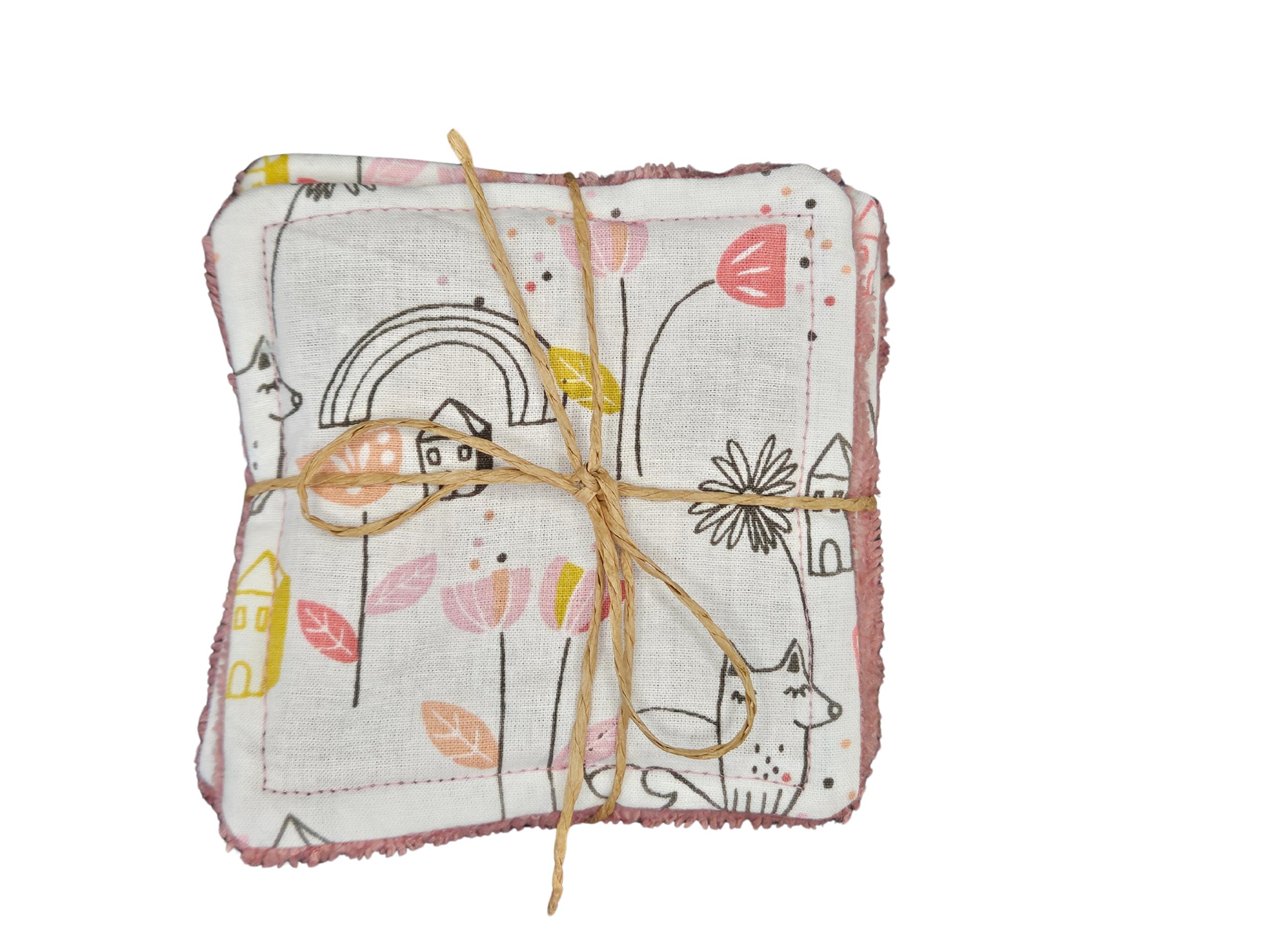 Lot de 7 cotons lavables - Renard rose – Image 3